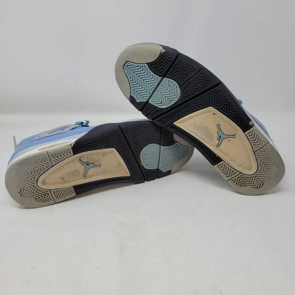 Air Jordan 4 Retro Shoes Men Size 10 Blue University Suede Basketball 930155-003